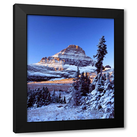Reynolds Moutain Black Modern Wood Framed Art Print with Double Matting by Leahy, Ike