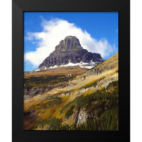 Clements Mountain Black Modern Wood Framed Art Print by Leahy, Ike