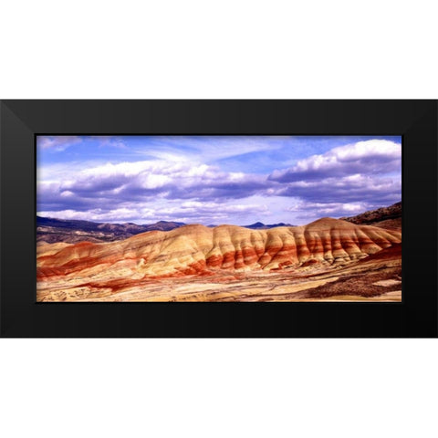 Painted Hills Black Modern Wood Framed Art Print by Leahy, Ike