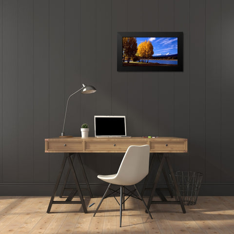 Sisters in Autumn III Black Modern Wood Framed Art Print by Leahy, Ike