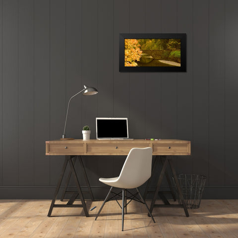 Stone Bridge Black Modern Wood Framed Art Print by Leahy, Ike