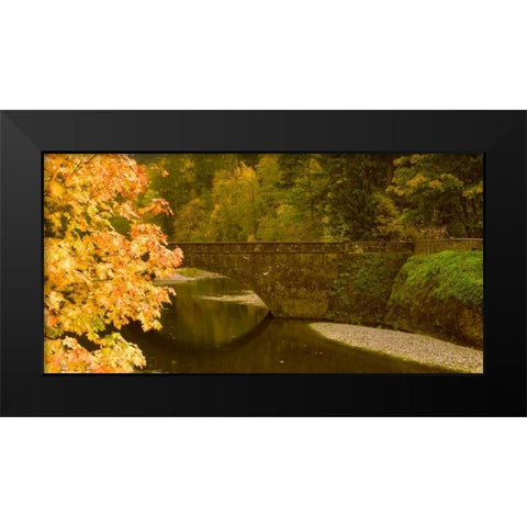Stone Bridge Black Modern Wood Framed Art Print by Leahy, Ike