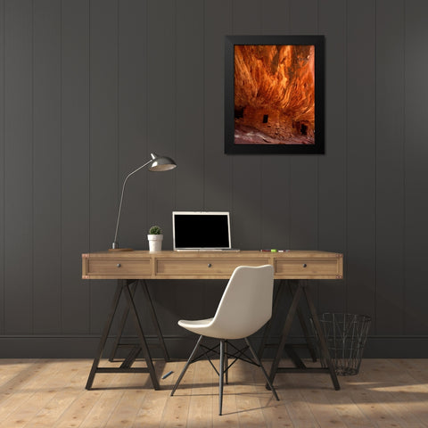 Fire House Black Modern Wood Framed Art Print by Leahy, Ike