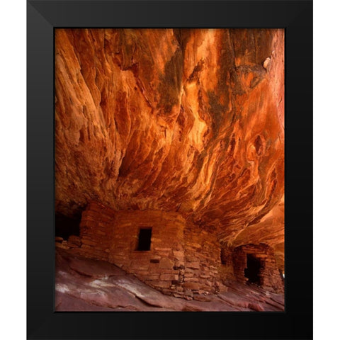 Fire House Black Modern Wood Framed Art Print by Leahy, Ike