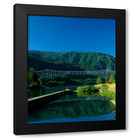 Bridge of the Gods II Black Modern Wood Framed Art Print with Double Matting by Leahy, Ike