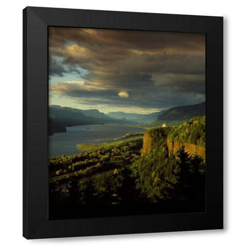 Vista House II Black Modern Wood Framed Art Print with Double Matting by Leahy, Ike