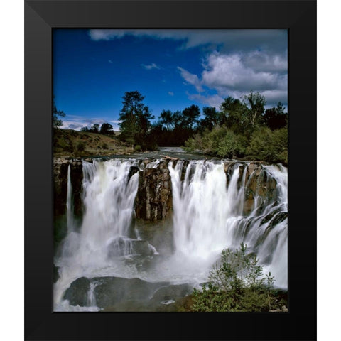 Oregon Niagara Black Modern Wood Framed Art Print by Leahy, Ike