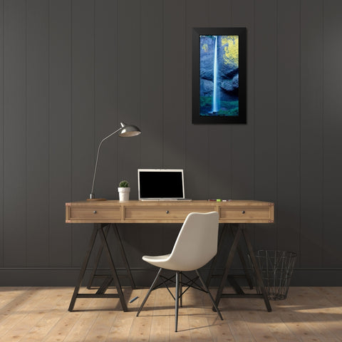 Latourell Falls Black Modern Wood Framed Art Print by Leahy, Ike