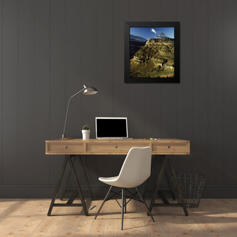Glacier Black Modern Wood Framed Art Print by Leahy, Ike