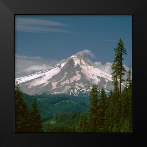Mt. Hood East Side Black Modern Wood Framed Art Print by Leahy, Ike