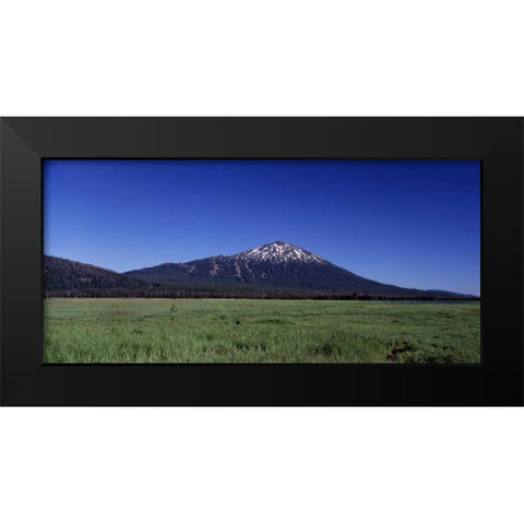 Mt. Bachelor Black Modern Wood Framed Art Print by Leahy, Ike
