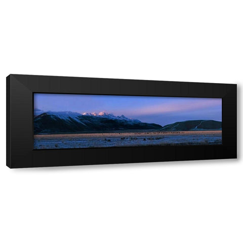Winter Sunrise Black Modern Wood Framed Art Print with Double Matting by Leahy, Ike