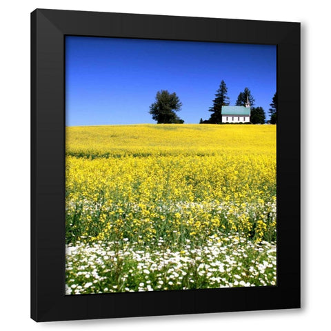 Idaho Church Black Modern Wood Framed Art Print by Leahy, Ike