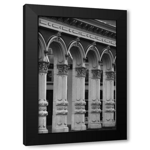 Town Square Black Modern Wood Framed Art Print by Leahy, Ike