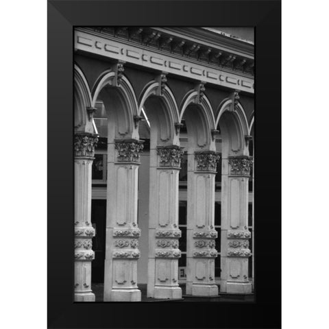 Town Square Black Modern Wood Framed Art Print by Leahy, Ike