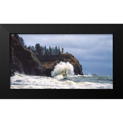 Fort Canby State Park Black Modern Wood Framed Art Print by Leahy, Ike