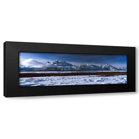 Grand Tetons Winter Black Modern Wood Framed Art Print by Leahy, Ike