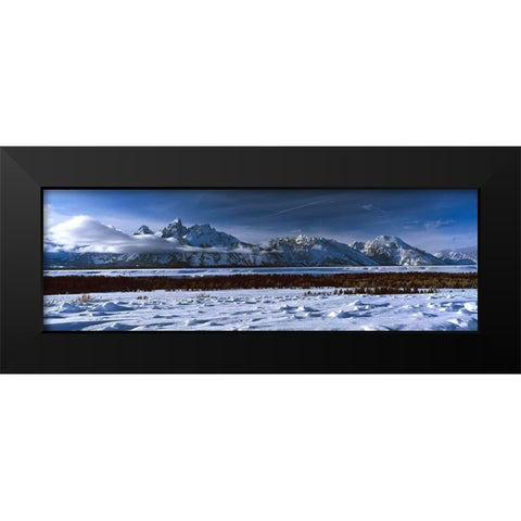 Grand Tetons Winter Black Modern Wood Framed Art Print by Leahy, Ike