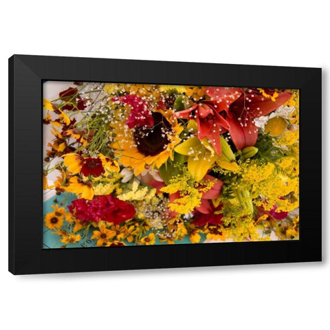 Summer Bouquet II Black Modern Wood Framed Art Print with Double Matting by Love, Maureen