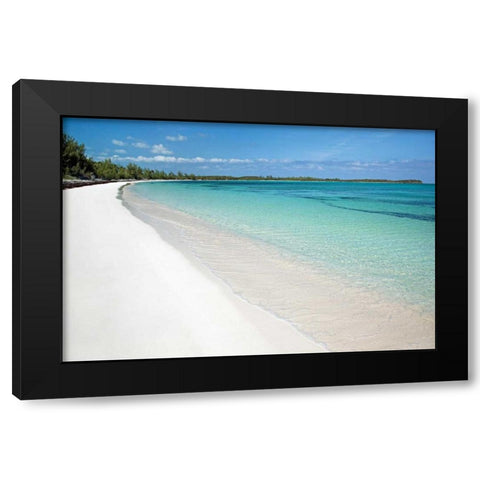 Winding Bay Beach I Black Modern Wood Framed Art Print by Malvin, Larry
