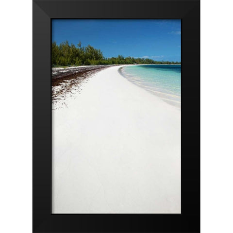 Winding Bay Beach II Black Modern Wood Framed Art Print by Malvin, Larry