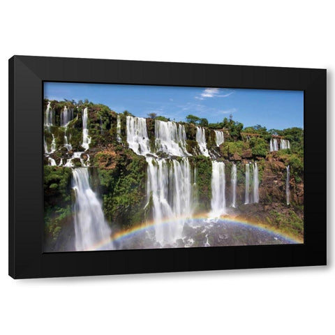 Iguazu Rainbow Black Modern Wood Framed Art Print with Double Matting by Malvin, Larry