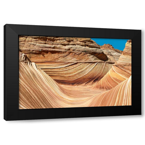 Wave Walls Black Modern Wood Framed Art Print with Double Matting by Malvin, Larry