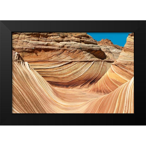 Wave Walls Black Modern Wood Framed Art Print by Malvin, Larry