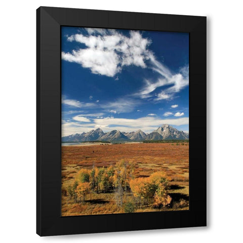 Lunch Tree Hill Black Modern Wood Framed Art Print with Double Matting by Malvin, Larry