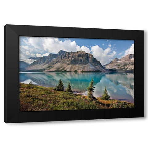 Bow Lake Black Modern Wood Framed Art Print with Double Matting by Malvin, Larry