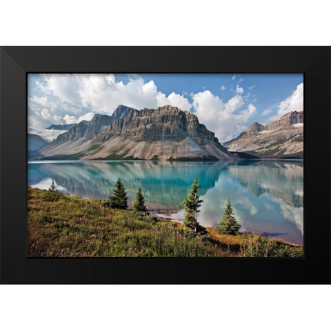 Bow Lake Black Modern Wood Framed Art Print by Malvin, Larry