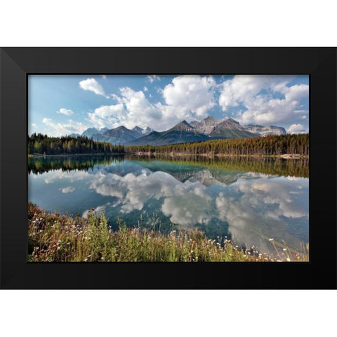 Herbert Lake Black Modern Wood Framed Art Print by Malvin, Larry
