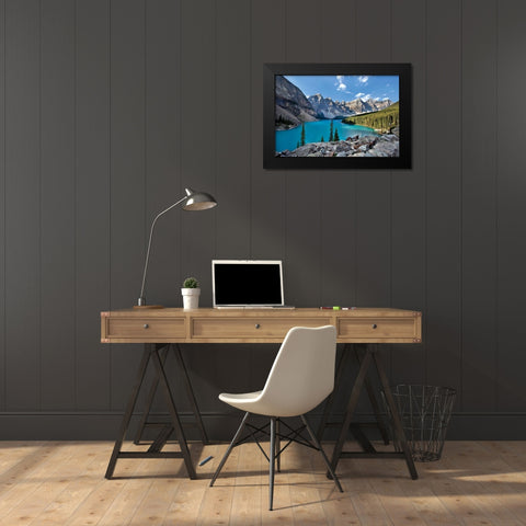 Moraine Lake II Black Modern Wood Framed Art Print by Malvin, Larry