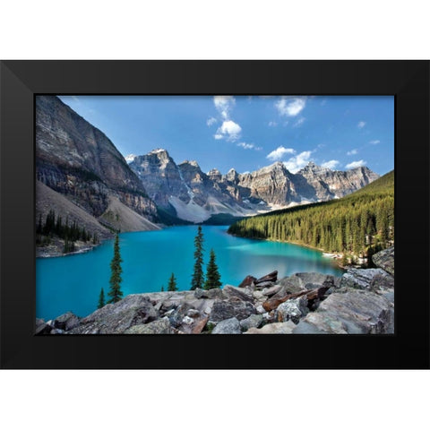 Moraine Lake II Black Modern Wood Framed Art Print by Malvin, Larry
