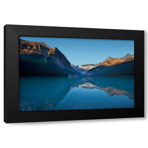 Lake Louise Dawn I Black Modern Wood Framed Art Print by Malvin, Larry