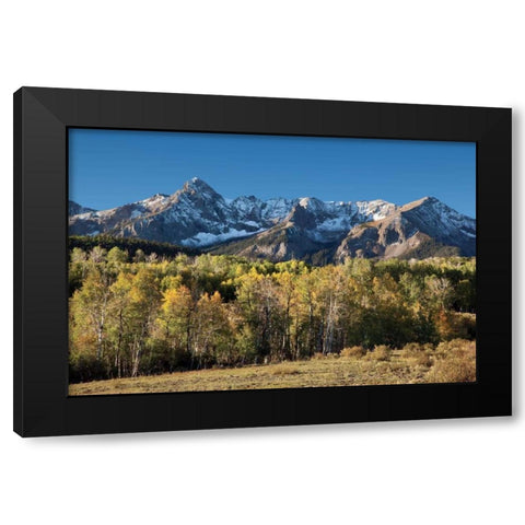 Sneffles Range Dallas Divide Black Modern Wood Framed Art Print with Double Matting by Malvin, Larry