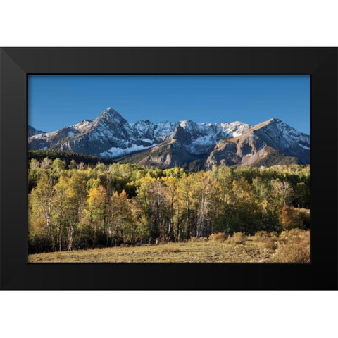 Sneffles Range Dallas Divide Black Modern Wood Framed Art Print by Malvin, Larry