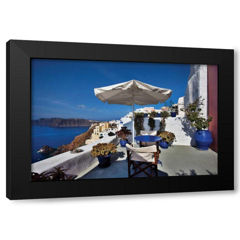Cliffside View Black Modern Wood Framed Art Print by Malvin, Larry