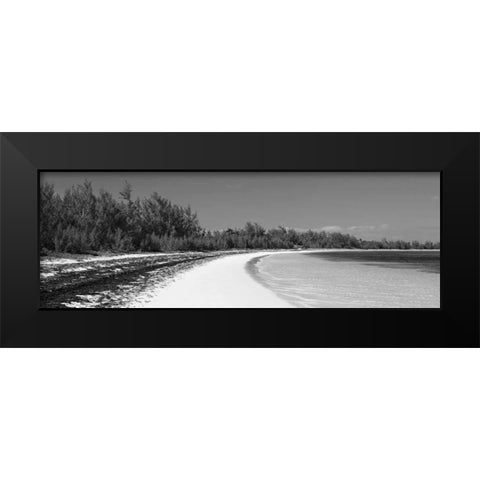 Winding Bay II BW Panel Black Modern Wood Framed Art Print by Malvin, Larry