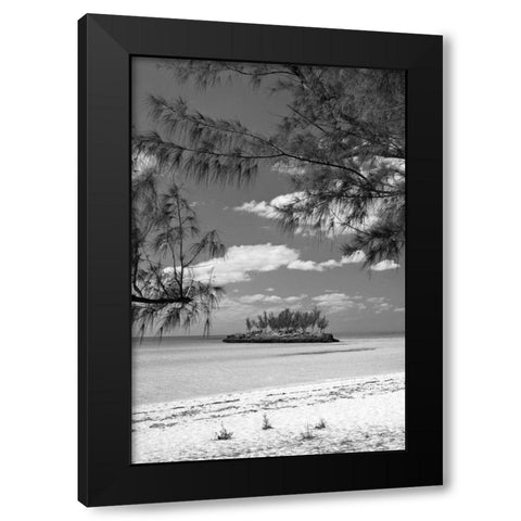 Gaulding Cay Island BW Black Modern Wood Framed Art Print by Malvin, Larry