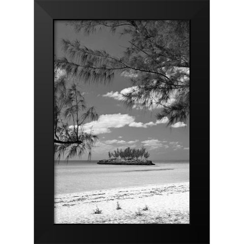 Gaulding Cay Island BW Black Modern Wood Framed Art Print by Malvin, Larry