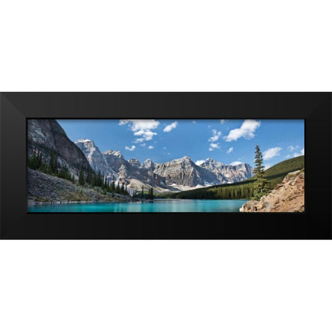Moraine Lake Panorama Black Modern Wood Framed Art Print by Malvin, Larry