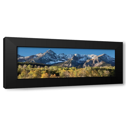 Sneffles Range Panorama Black Modern Wood Framed Art Print by Malvin, Larry