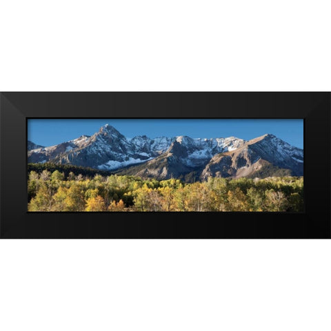 Sneffles Range Panorama Black Modern Wood Framed Art Print by Malvin, Larry