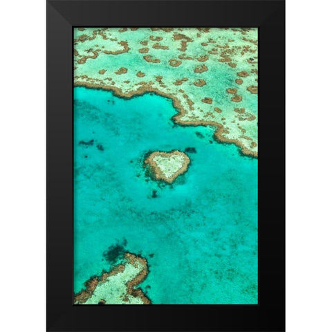 Heart Reef I Black Modern Wood Framed Art Print by Malvin, Larry