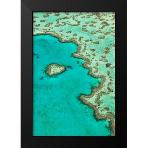 Heart Reef II Black Modern Wood Framed Art Print by Malvin, Larry