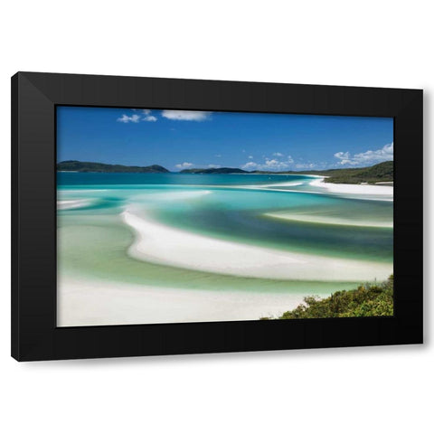 Sandbar Black Modern Wood Framed Art Print with Double Matting by Malvin, Larry