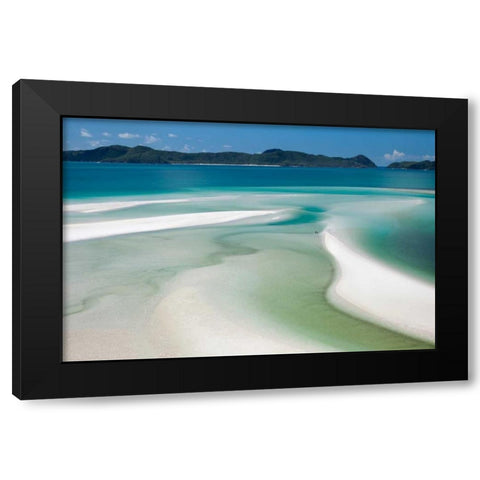 Sand Swirl Black Modern Wood Framed Art Print with Double Matting by Malvin, Larry