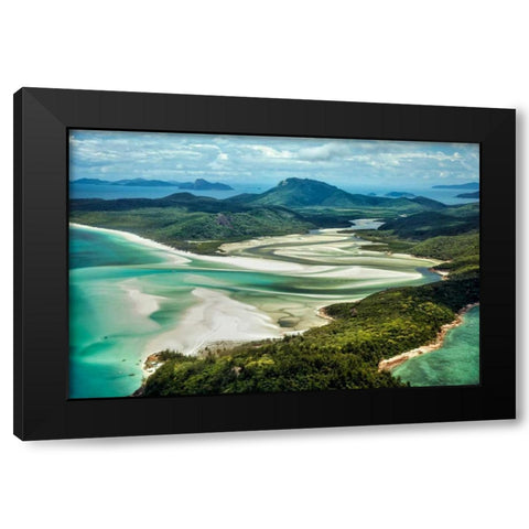 Whitsunday Island I Black Modern Wood Framed Art Print by Malvin, Larry