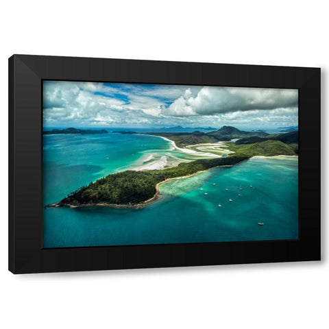 Whitsunday Island II Black Modern Wood Framed Art Print by Malvin, Larry